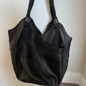 The Sak Black Pebbled Leather Hobo ba